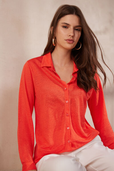 Chemise manches longues en lin