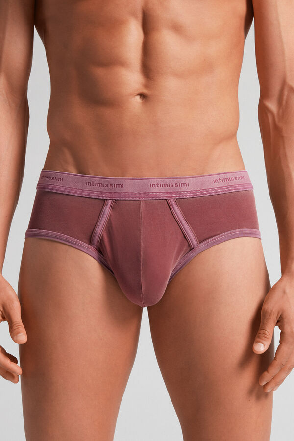 Natural Fresh Cotton Briefs with Logo