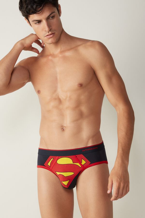 Superman Logo Print Underwear in Stretch Supima® Cotton