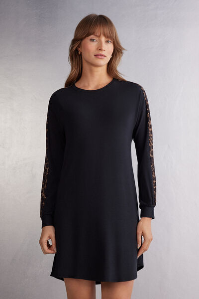 Camicia da Notte Modal Luxurious Leopard