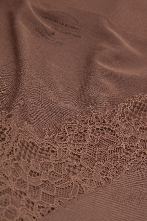 Modal Cashmere Ultralight Long Lace Shirt