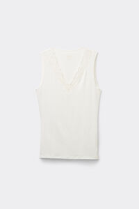 Pretty Flower Modal and Lace Vest Top