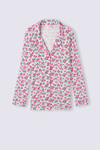 Life is a Flower Long Sleeve Button Up Modal Top