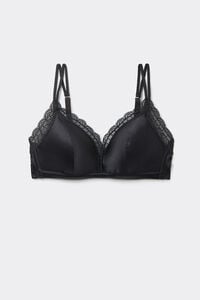 Tiziana Silk and Lace Triangle Bra