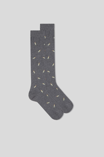 Μακριές Κάλτσες από Soft Cotton με Σχέδιο