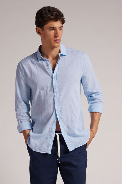 Camicia in Lino e Cotone
