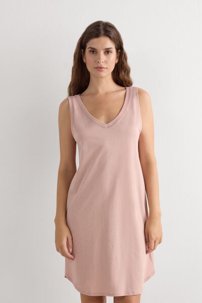 Camicia da Notte Spalla Larga in Cotone Ultrafresh