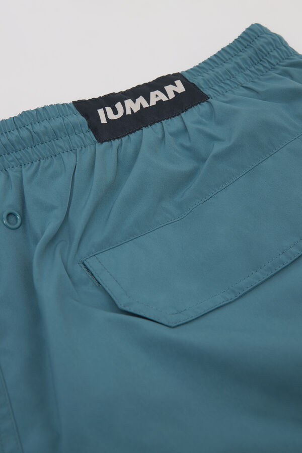 Einfarbige Badeshorts langes Modell