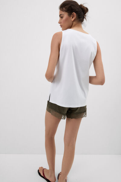 Tanktop mit V-Ausschnitt aus Elevated Cotton