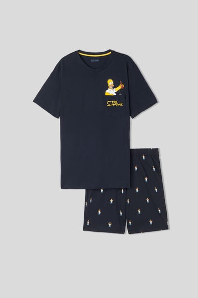 Pijama Corta con estampado de Homero de Los Simpson