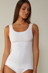 Raw-Edge Round-Neck Supima® Cotton Vest Top