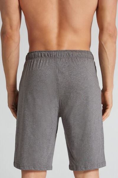 Pantalone Corto in Cotone con Nervatura