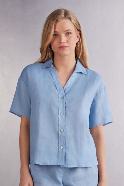 Camisa de Manga Corta de Lino The Pure Linen