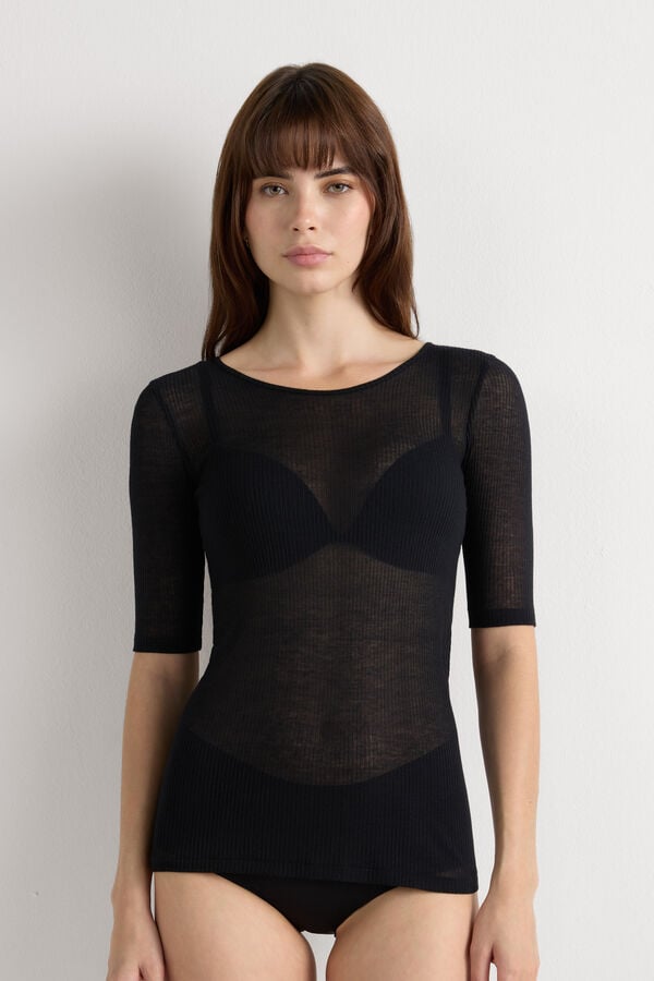 Ultranatural with Cashmere Short-Sleeved Top