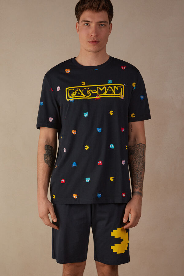 Krótka Piżama z Bawełny Pac-Man