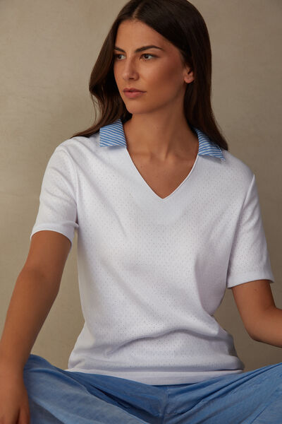 Early in the Morning Cotton Short-Sleeved Top