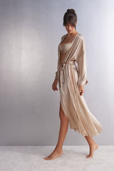 Living in Luxe Long Silk Dressing Gown