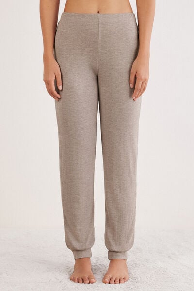 Pantaloni Lungi din Modal cu Cașmir Luxyury Softness