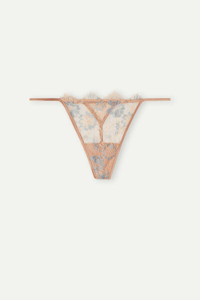 Shift Into Neutrals Thong with Side Straps