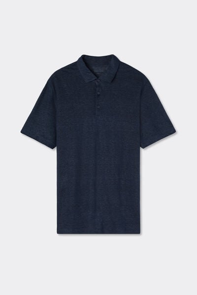 Lněné Polo Tričko s Krátkým Rukávem