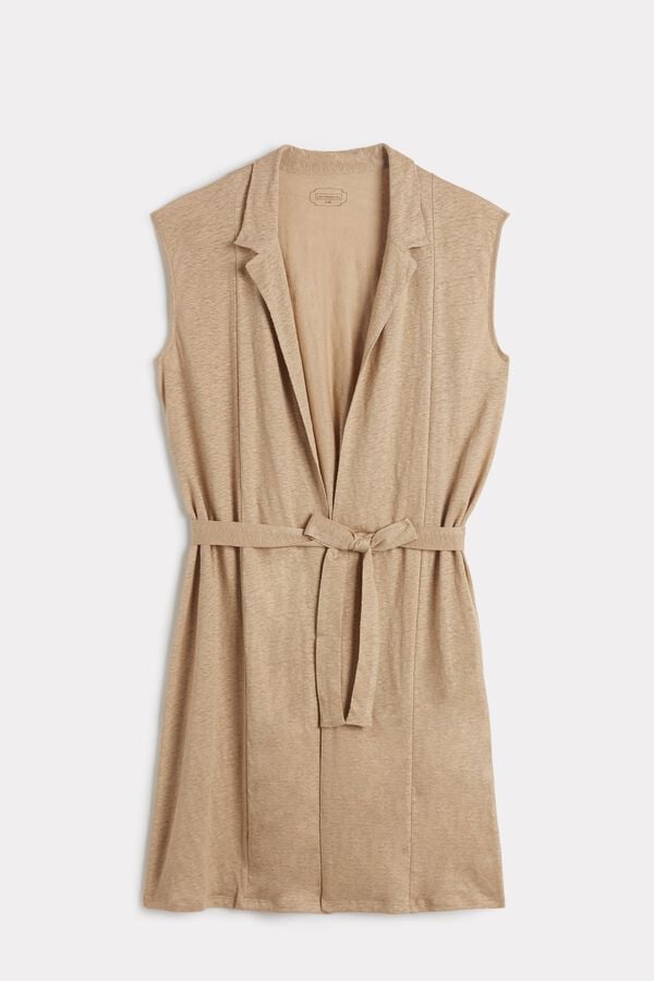 Colete em Linho com Cinto