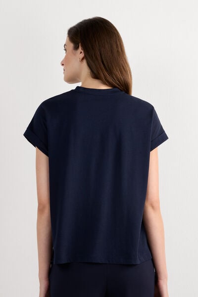 Short-Sleeved Ultrafresh Cotton Top with Turn-Ups