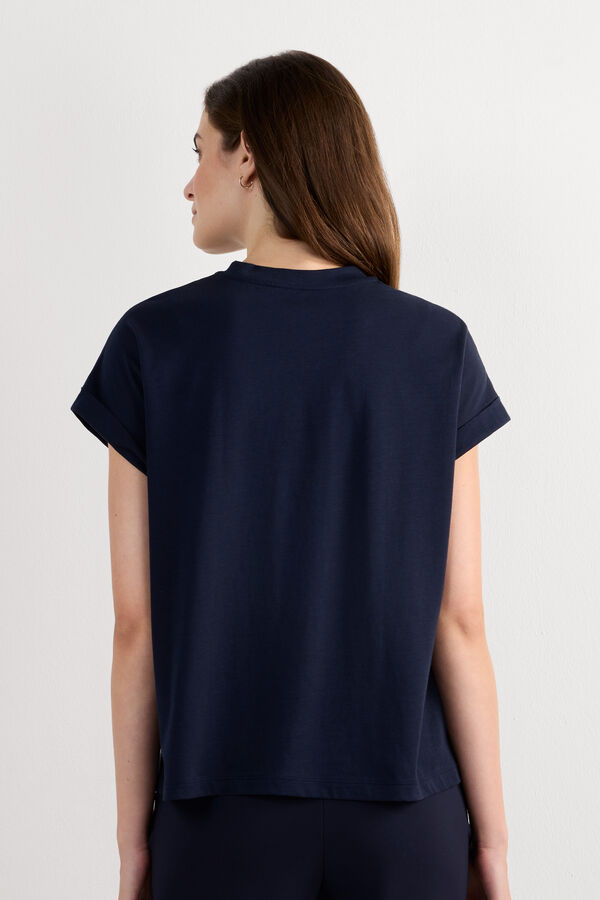 Топ с Короткими Рукавами с Отворотом из Хлопка Ultrafresh