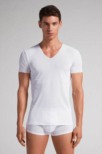 Raw-Edge Micromesh Top