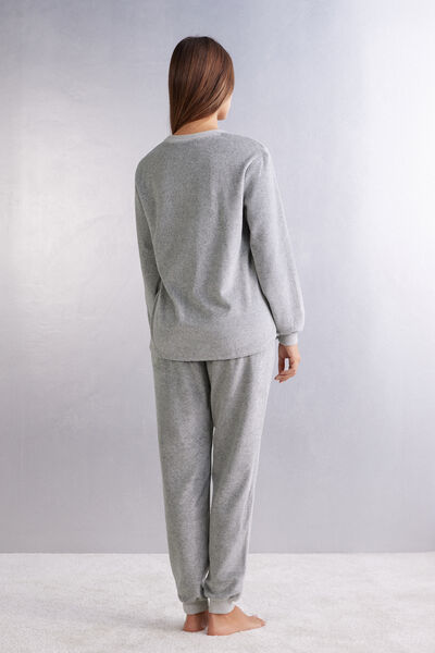 Reindeer Full-Length Chenille Pyjamas