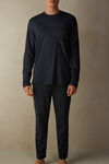 Full-Length Polka Dot Cotton Jersey Pyjamas