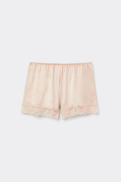 Silk Shorts with Lace