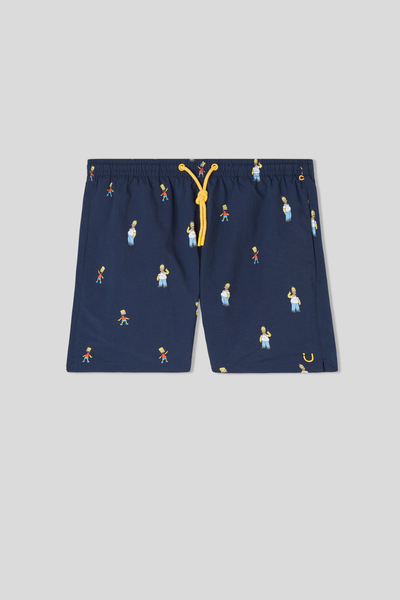 Swim Trunks with The Simpsons Print