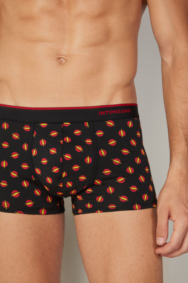 Stretch Supima® Cotton Boxers with Super Heroes Logo Print