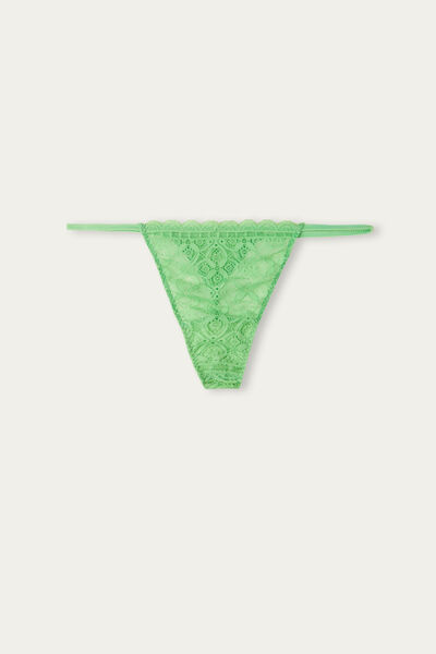 Lace Thong with Side Straps