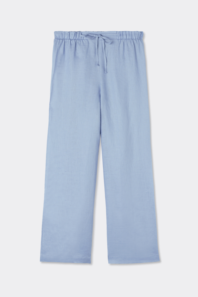 The Pure Linen リネンファブリック ドローストリング ロングパンツ