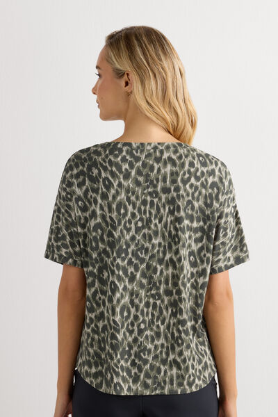 Kurzarmshirt aus Fresh Bamboo Safari Animalier