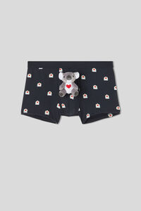 Stretch Supima® Cotton Boxers with Soft Removable Koala