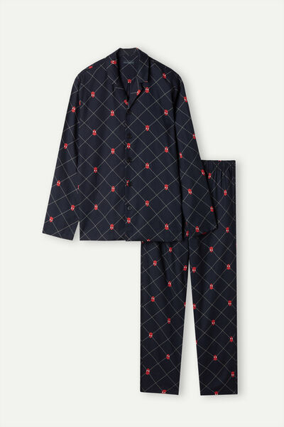 Langer Pyjama Spider-Man aus Baumwolle in Leinwandbindung