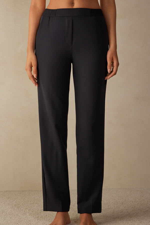 Straight-Leg Trousers with Pockets