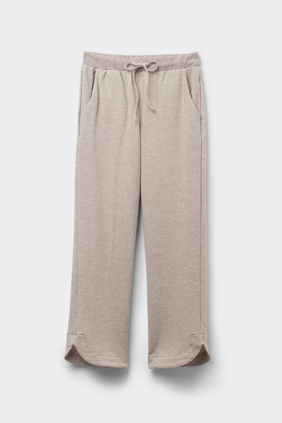 Soft Chevron Straight-Leg Trousers