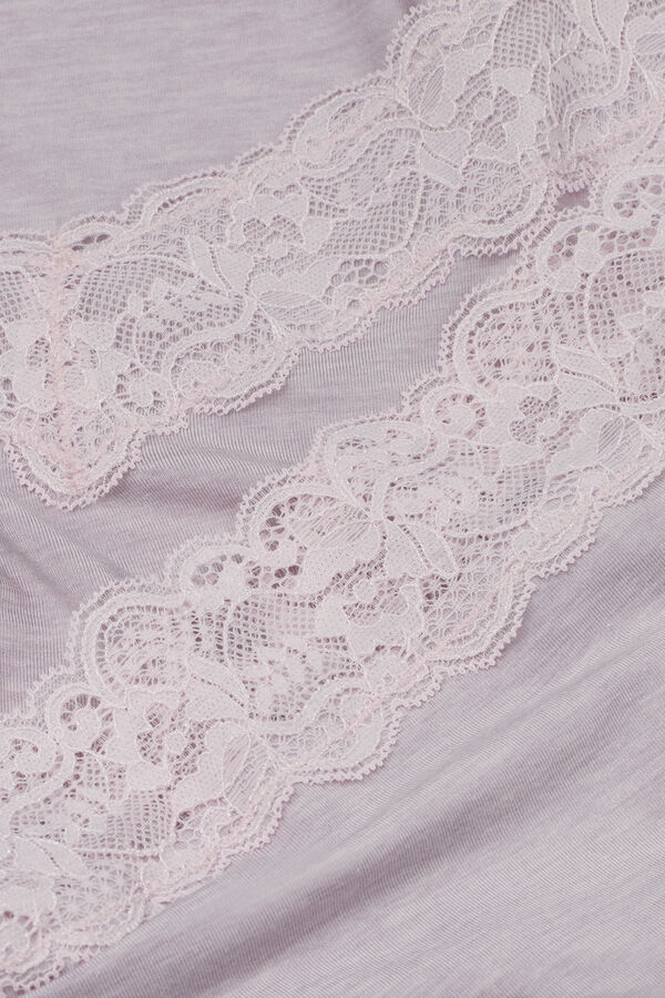 Kurzer Pyjama mit Tanktop aus Modal mit Spitze