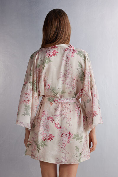 Kimono de Raso Secret Garden