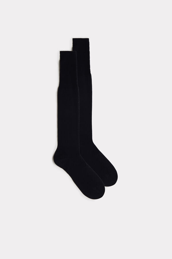 Chaussettes Montantes en Coton Fil d'Écosse Satiné