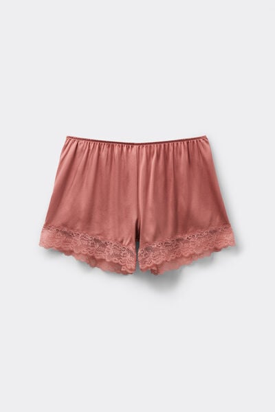 Silk Shorts with Lace