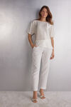 T-shirt manches courtes en soie et modal