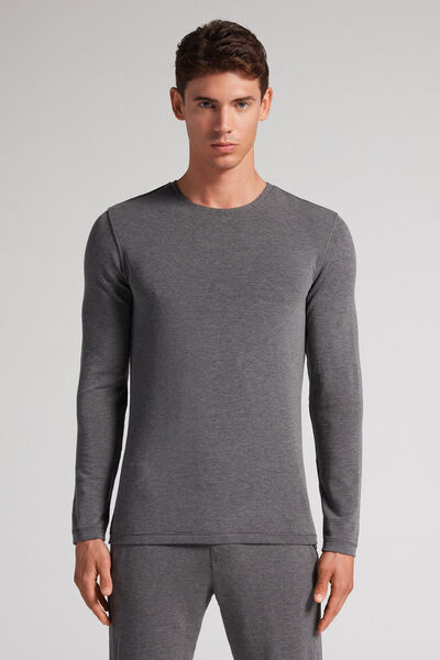 Long-Sleeve Modal-Cashmere Top