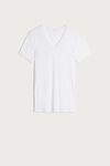 Offenkantiges Shirt aus Mikro-Netzstoff