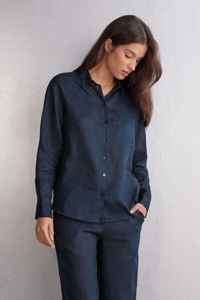 Chemise en toile de lin
