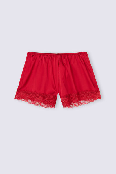 Silk Shorts with Lace