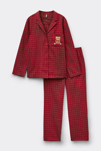 Full-Length Tartan Brushed Plain-Weave Pyjamas